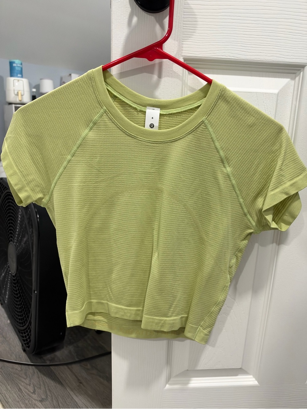 lululemon athletica Lime Green Cropped Athletic Tee